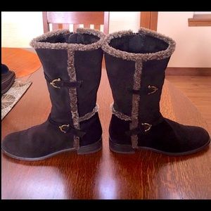 Stuart Weitzman Shearling trim suede boots...super nice!
